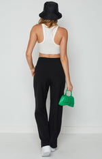 Malcolm Black Straight Leg Pants Image
