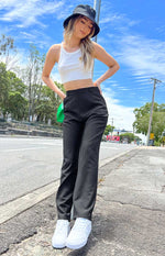 Malcolm Black Straight Leg Pants Image