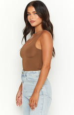 Mari Brown Scoop Neck Bodysuit Image
