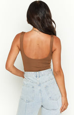 Mari Brown Scoop Neck Bodysuit Image