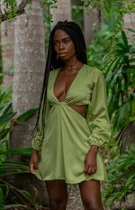 Mars Twist Mini Dress Green Image