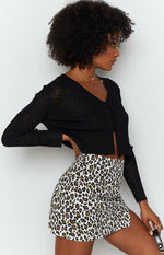 Milan Mini Skirt Leopard Image