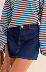 Penny Dark Denim Mini Skirt Image