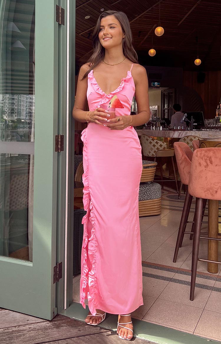 open lace back dress Vacation Mini Dress | Pink Magenta main image 0