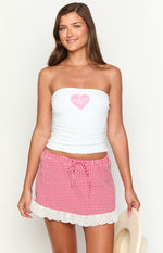 Ottilie Red Gingham Mini Skirt Image