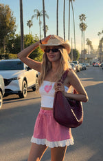 Ottilie Red Gingham Mini Skirt Image