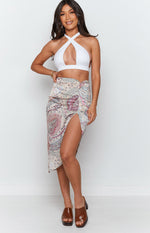 Poolside Midi Skirt Paisley Image