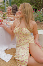 Paloma Yellow Floral Midi Dress Image