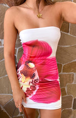 Pollen White Orchid Mini Dress Image