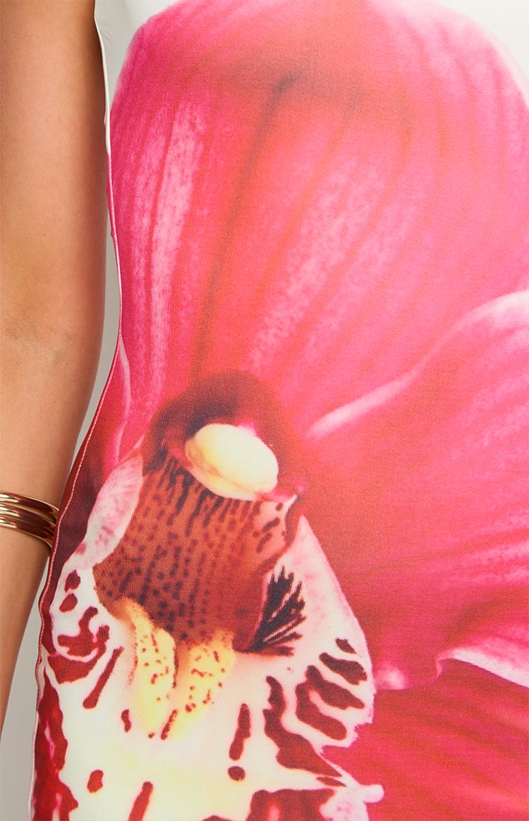 Pollen White Orchid Mini Dress Image