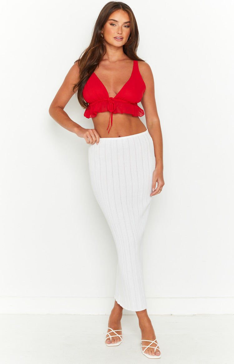 Poppy Red Crop Top Image