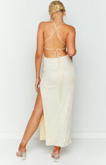 Princess Gold Sequin Maxi Dress Image