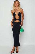 Renata Black Cut Out Dress Image