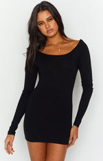 SNDYS Milo Black Knit Dress Image