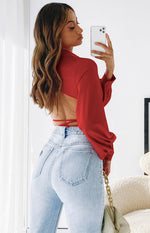 Saddle Up Crop Red Image