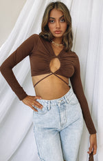 Serena Crop Top Brown Image