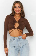 Serena Crop Top Brown Image