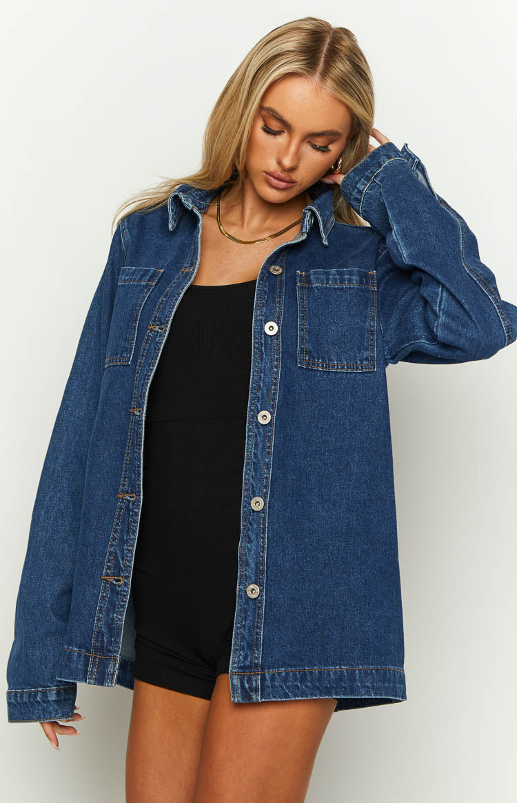 She's Got It Denim Long Sleeve Top Beginning Boutique NZ