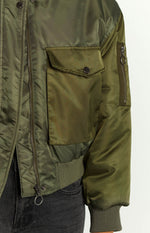 She's Mine Green Bomber Jacket Image