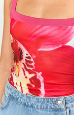 Shelby White Orchid Print Cami Image