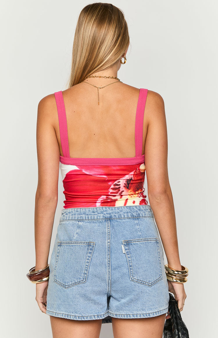 Shelby White Orchid Print Cami Image