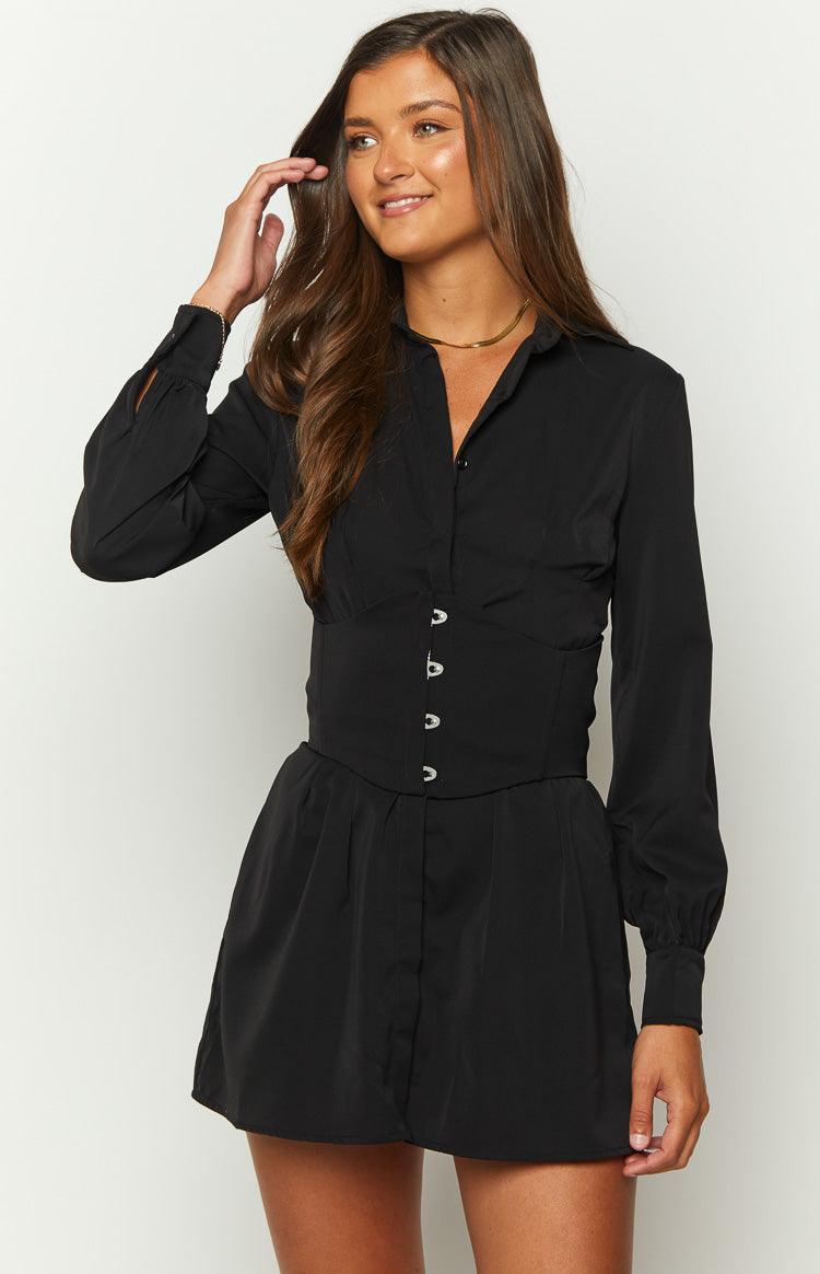 black dress with stripes And White Striped Midi Size:S 8 newmd4aug2026 Gilded in Gold Chain The sweetheart neckline