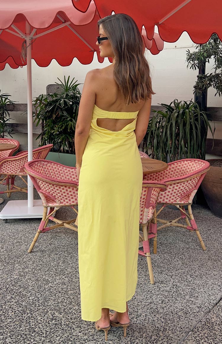 Summer Lemon Strapless Midi Dress Beginning Boutique NZ