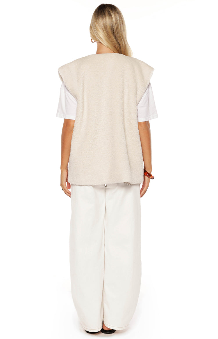 Summi Cream Teddy Fleece Vest Image