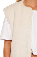 Summi Cream Teddy Fleece Vest Image