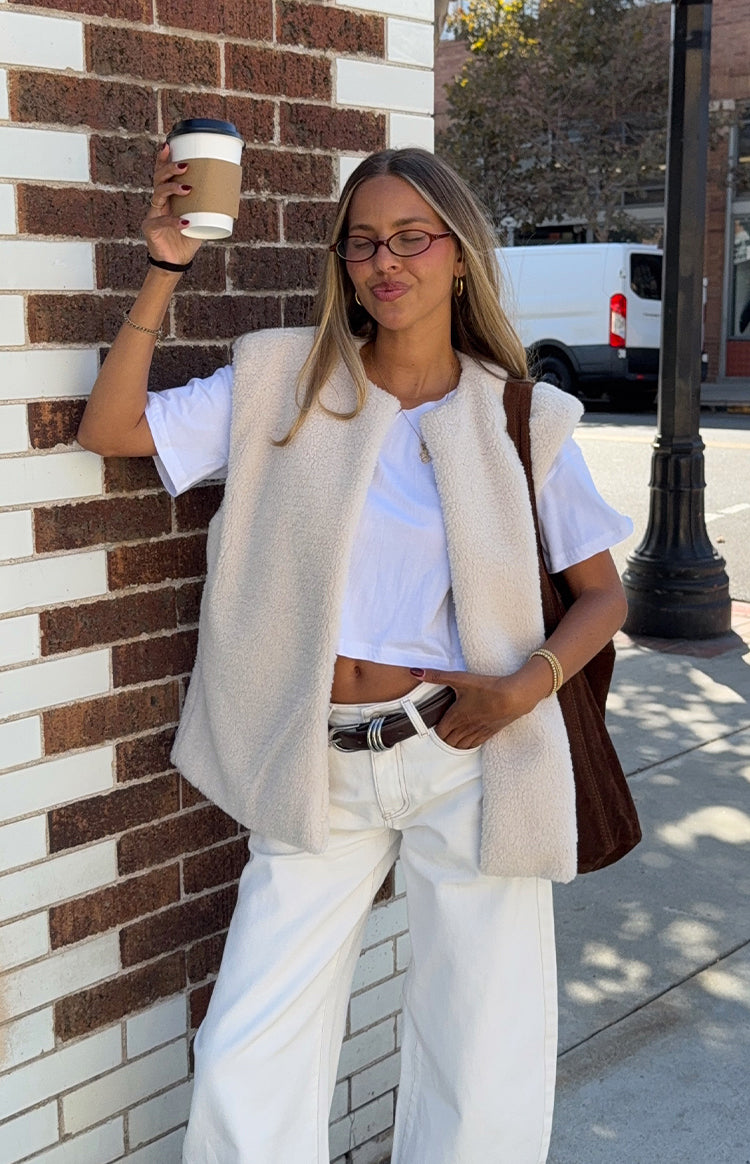 Summi Cream Teddy Fleece Vest Image