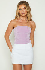 Talisha White Corset Waist Mini Skirt Image