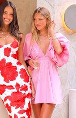 Torie Pink Short Sleeve Mini Dress Image