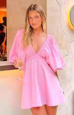 Torie Pink Short Sleeve Mini Dress Image