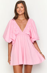 Torie Pink Short Sleeve Mini Dress Image