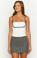 Twilight Grey Plaid Mini Skirt Image