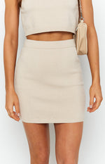 Viva Forever Knit Skirt Beige Image
