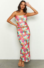 When In Rome Floral Print Tube Top Image
