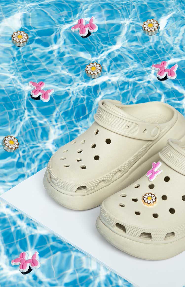 Yellow Sunflower And Pink Poodle Croc Jibbitz Image