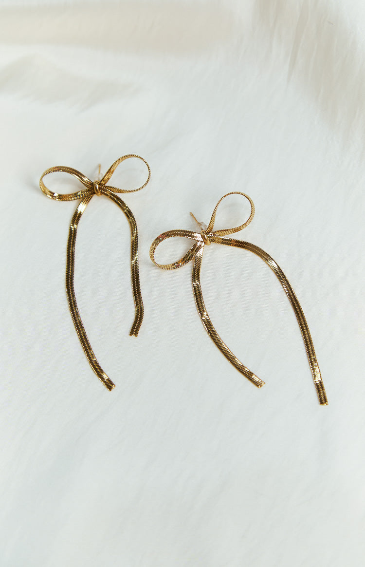 Zenith Gold Bow Earrings Image