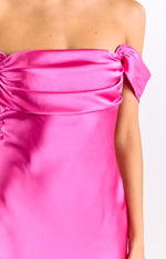 Zoella Hot Pink Off The Shoulder Mini Dress Image