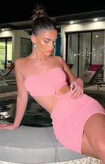 Fiona Pink Strapless Mini Dress Image