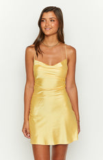 Come And Get It Yellow Party Mini Dress Image