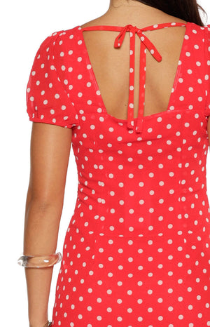 Lovella Red Polka Dot Maxi Dress