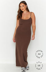Melrose Brown Maxi Dress Image