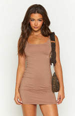 Taelynn Brown Tank Mini Dress Image