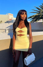 Edeline Yellow Mini Dress Image
