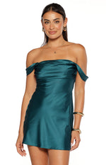 Zoella Teal Off The Shoulder Mini Dress Image