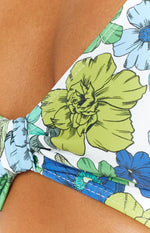 9.0 Swim Jada Cut Out One Piece Blue Floral Image