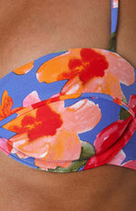 9.0 Swim Jamilla Blue Floral Bikini Top Image