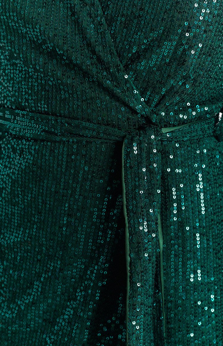 Avenue Sequin Mini Dress Emerald Image